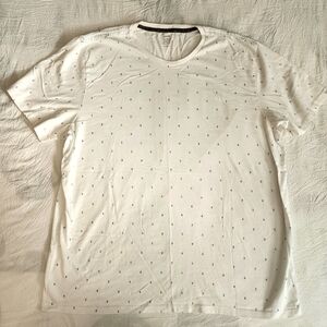 Old Navy White with Blue Anchor Soft Washed Crew Neck T-Shirt Size XXL